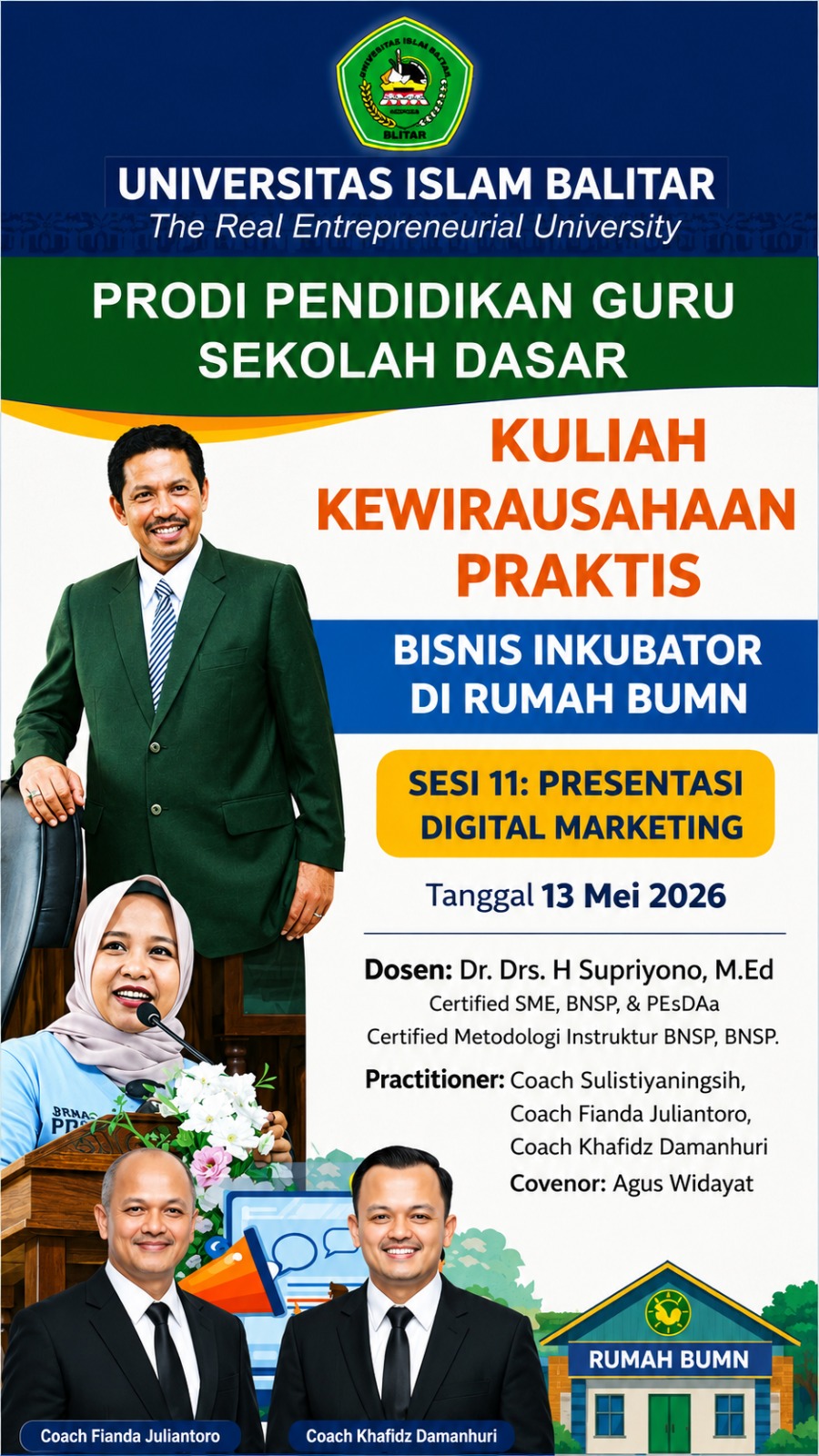 Mahasiswa PGSD UNISBA Blitar Kuliah Kewirausahaan Praktis Bersama Rumah BUMN